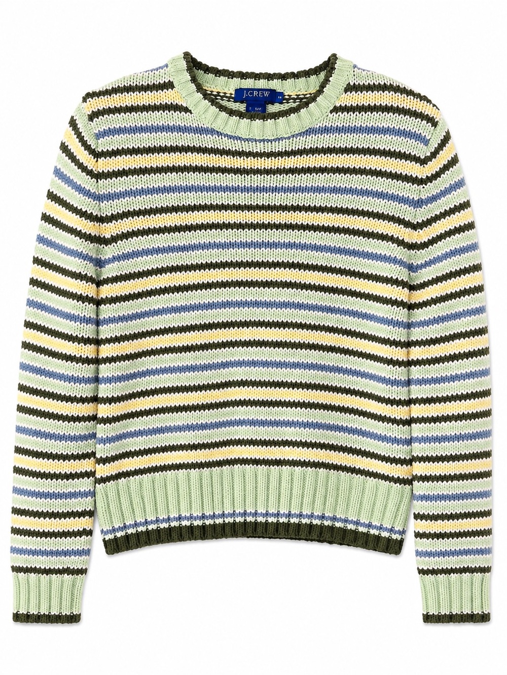 J.Crew Blue Label 100% Cotton Striped Knit Sweater – Size Small